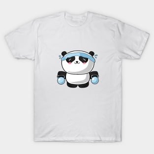 Kawaii panda working out T-Shirt